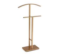Versa Lund Galán de Noche Moderno Multifuncional con 2 Perchas o Colgadores para Ropa de Hombre o Mujer, Medidas (Al x L x An) 100 x 20 x 52 cm, Acero, Color Dorado