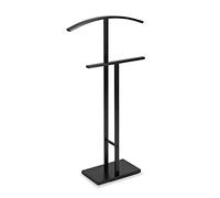 Versa Lund Galán de Noche Moderno Multifuncional con 2 Perchas o Colgadores para Ropa de Hombre o Mujer, Medidas (Al x L x An) 100 x 20 x 52 cm, Acero, Color Negro