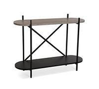 Versa Madison Mueble Recibidor Estrecho para Entrada o Pasillo, Mesa Consola, con Estante Inferior, Medidas (Al x L x An) 76 x 33 x 100 cm, Madera y Metal, Color Marrón y Negro