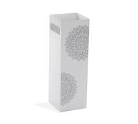 Versa Paragüero New Mandala – Para entrada, habitación o hall – Metal 49 x 15,5 x 15,5 cm – Blanco
