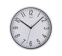 Versa Raven Reloj de pared NUEVO MECANISMO Y CALIDAD MEJORADA silencioso y decorativo, para Cocina, Salón o Comedor - Fácil de leer, Medidas (Al x L x An) 30 x 4,3 x 30 cm, Polipropileno, Color Blanco