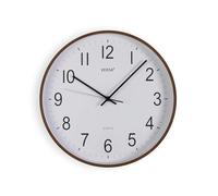 Versa Reloj de Pared silencioso y Decorativo, para Cocina, Salón o Comedor - Fácil de Leer, Medidas 35 x 5,2 x 35 cm, Madera MDF, Color Madera Oscura