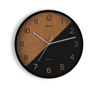 Versa Relojes de Pared de Estilo Moderno, Medidas (Al x L x An) 30 x 4,5 x 30 cm, Color Negro