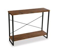 Versa Taline Mueble Recibidor Estrecho para Entrada o Pasillo, Mesa Consola, con Estante Inferior, Medidas (Al x L x An) 80 x 30 x 100 cm, Madera y Metal, Color Negro