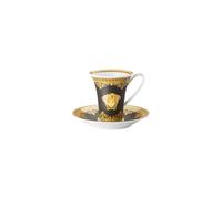Versace by Rosenthal Taza de café con platillo I Love Barroco Nero (2 piezas)