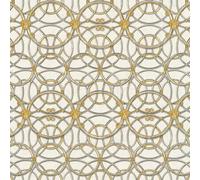 Versace IV La Scala Del Palazzo Papel Tapiz Metálico Crema/Oro 37049-2 Medusa