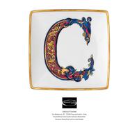 Versace Rosenthal - Holiday Alphabet - C - Tazón Cuadrado Plano 12 X 12