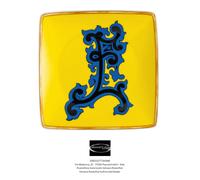 Versace Rosenthal - Holiday Alphabet - E - Tazón Cuadrado Plano 12 X 12