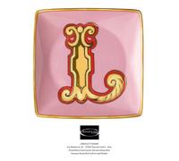 Versace Rosenthal - Holiday Alphabet - L - Tazón Cuadrado Plano 12 X 12 Cm