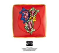 Versace Rosenthal - Holiday Alphabet - V - Tazón Cuadrado Plano 12 X 12