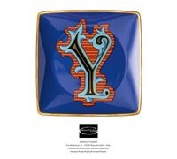 Versace Rosenthal - Holiday Alphabet - Y - Tazón Cuadrado Plano 12 X 12