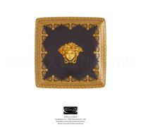 Versace Rosenthal - I Love Baroque Negro - Plato / Tazón Cuadrado Plano CM 12