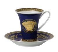 Versace Taza con plato Versace Medusa Blue set