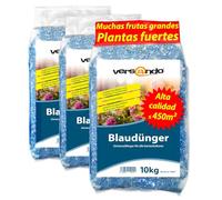 versando 30kg abono azul hasta 450m²: abono NPK para frutas, verduras y plantas fuertes con efecto a largo plazo