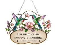 Verse Stained Songbird Sun Catcher Bird Window Suncatcher Christian Bible