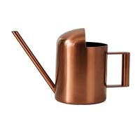 Vertedor compacto de acero inoxidable para plantas, lata pequeña, bronce | Enraizamiento suave para plantas de interior, balcón, vegetación, flujo guiado para el cuidado de raíces de flores de balcón