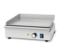 VERTES - Plancha eléctrica para parrilla, con superficie de cocción lisa de 40x26 cm, fabricada en acero inoxidable, con termostato y rango de temperatura de 50-300°C. Potencia: 1700W