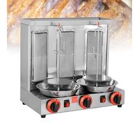 Vertical Doner Kebab Grill Machine, cocina de gas, tostador giratorio, 360° automática, pinchos de cordero sin humo, para el hogar, fiesta, jardín