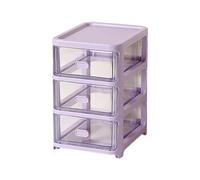 Verve Jelly Caja de almacenamiento de escritorio Cajones de almacenamiento de plástico de 3 capas caja organizadora de almacenamiento de joyas de escritorio unidad de torre para el hogar, la oficina