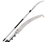 VESCO CA39 - Serrucho curvo con pértiga telescópica de aluminio - 200-400 cm - Cuchilla de 39 cm