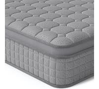 Vesgantti Colchón híbrido de 120 x 200, H3, 7 Zonas, Alivio de presión, colchón ortopédico, colchón de muelles ensacados, Certificado Öko-Tex, Transpirable (30 cm, Parte Superior Ajustada, Gris)