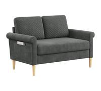 Vesgantti Sofá Pequeño de Tela de 2 Plazas 123x70x88 cm - Bolsillos Gris