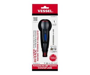 VESSEL BALL GRIP - Destornillador recargable inalámbrico No.220USB-1U 220USB1U, fabricado en Japón por VESSEL