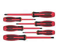 VESSEL"MEGADORA" Insulated Screwdriver (VDE Standard Certified) [9606PS] Set de 6 piezas (Japan Import)
