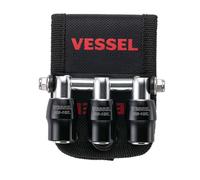 Vessel QB-10B3K Quick Catcher - Soporte de 3 filas, color negro