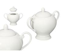 VESSIA Azucarero con Asas de Porcelana Blanco Pack de 36 unidades
