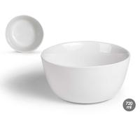 VESSIA Bol de Porcelana Blanca Redondo 720ml (Pack de 36)