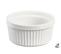 VESSIA Set 5 Tarro Salsa 70ml Blanco Porcelana