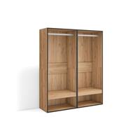 Vestidor abierto, ropa, zapatos, complementos, 120x35x145cm, dormitorio, habitación, armario, perchero, estilo moderno, roble