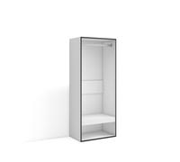 Vestidor abierto, ropa, zapatos, complementos, 60x35x145cm, dormitorio, habitación, armario, perchero, estilo moderno, blanco