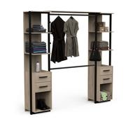Vestidor con cajones estilo industrial eban - roble kronberg