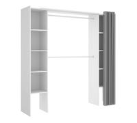 Vestidor con cortinas bastet - blanco