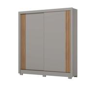 Vestidor puertas correderas dario, gris / nature , 200 x 48,5 x 215 cm, vestidor puertas correderas gran almacenamiento 200 x 48,5 x 215 cm