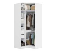 Vestidor rinconero txokoa, blanco , 105 x 56 x 230 cm, vestidor esquinero blanco de 105 x 56 x 230 cm