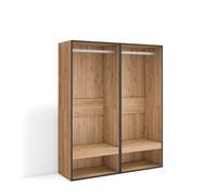 Skraut Home, Vestidor abierto, 2 módulos sin puerta para ropa, zapatos y complementos, medidas 120x35x145cm, Armario, perchero, Varios colores Oak