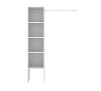 Vestidor suit 4 estantes+1 barra para colgar blanco 185,5x137x5x40,2 cm