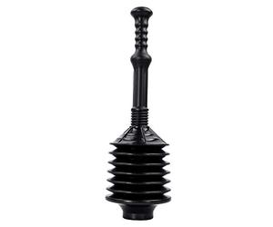 Vetta - Desatascador Profesional de acordeón para Inodoro, de Alta presión, Elimina obstrucciones Resistentes de inodoros obstruidos, émbolos comerciales Multiusos para Cualquier baño, Color Negro