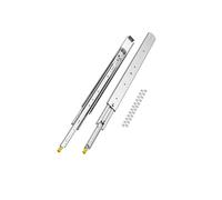 VEVOR 1 Par de Correderas Dobles para Cajones de Extensión Completa, Carga de 226,8 kg, Rodamiento de Bolas con Riel Deslizante para Cajones de Montaje Lateral con Bloqueo, 945 x 76 x 19,5 mm