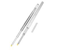 VEVOR 1 Par de Correderas Dobles para Cajones de Extensión Completa, Carga de 226,8 kg, Rodamiento de Bolas con Riel Deslizante para Cajones de Montaje Lateral con Bloqueo, 1555 x 76 x 19,5 mm