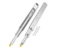 VEVOR 1 Par de Correderas Dobles para Cajones de Extensión Completa, Carga de 226,8 kg, Rodamiento de Bolas con Riel Deslizante para Cajones de Montaje Lateral con Bloqueo, 793 x 76 x 19,5 mm