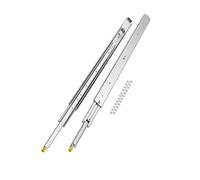 VEVOR 1 Par de Correderas Dobles para Cajones de Extensión Completa, Carga de 226,8 kg, Rodamiento de Bolas con Riel Deslizante para Cajones de Montaje Lateral con Bloqueo, 1354 x 76 x 19,5 mm