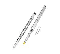 VEVOR 1 Par de Correderas para Cajones de Extensión Completa, Capacidad Carga 113,4 kg, Rodamiento de Bolas con Riel Deslizante para Cajones de Montaje Lateral con Bloqueo, 750 x 53 x 19,5 mm