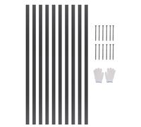 VEVOR 10 PCS Borde de Metal para Jardín de 1524 x 43 x 1,6 mm, Cerca de Borde de Jardín Flexible de Aleación de Aluminio Resistente a la Oxidación para Parterres de Flores y Caminos de Jardín, Negro
