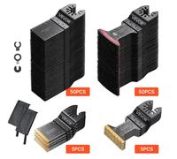 VEVOR, 110 piezas de hojas de sierra multiherramienta, accesorios para herramientas oscilantes con 4 tipos de hojas de sierra, hojas de sierra oscilantes para madera, plástico y metal, accesorios para