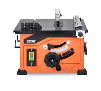 VEVOR 1200 W Sierra de Mesa Portátil de 59 x 46 x 37 cm con Hoja de Sierra de 24 Dientes, Capacidad Máxima de Corte de 225 mm, Velocidad de Corte de 4800 RPM para Carpintería y Fabricación de Muebles