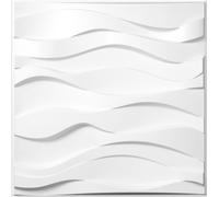 VEVOR, 13 paneles de pared 3D de 50x50 cm, azulejos decorativos autoadhesivos, vinilo PVC, para oficina, pasillo, cocina, sala de estar y comedor (diseño de olas)